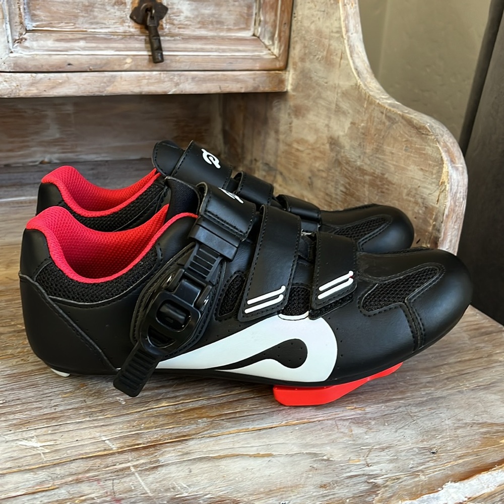 Peloton Black and Red Cycling Shoes
